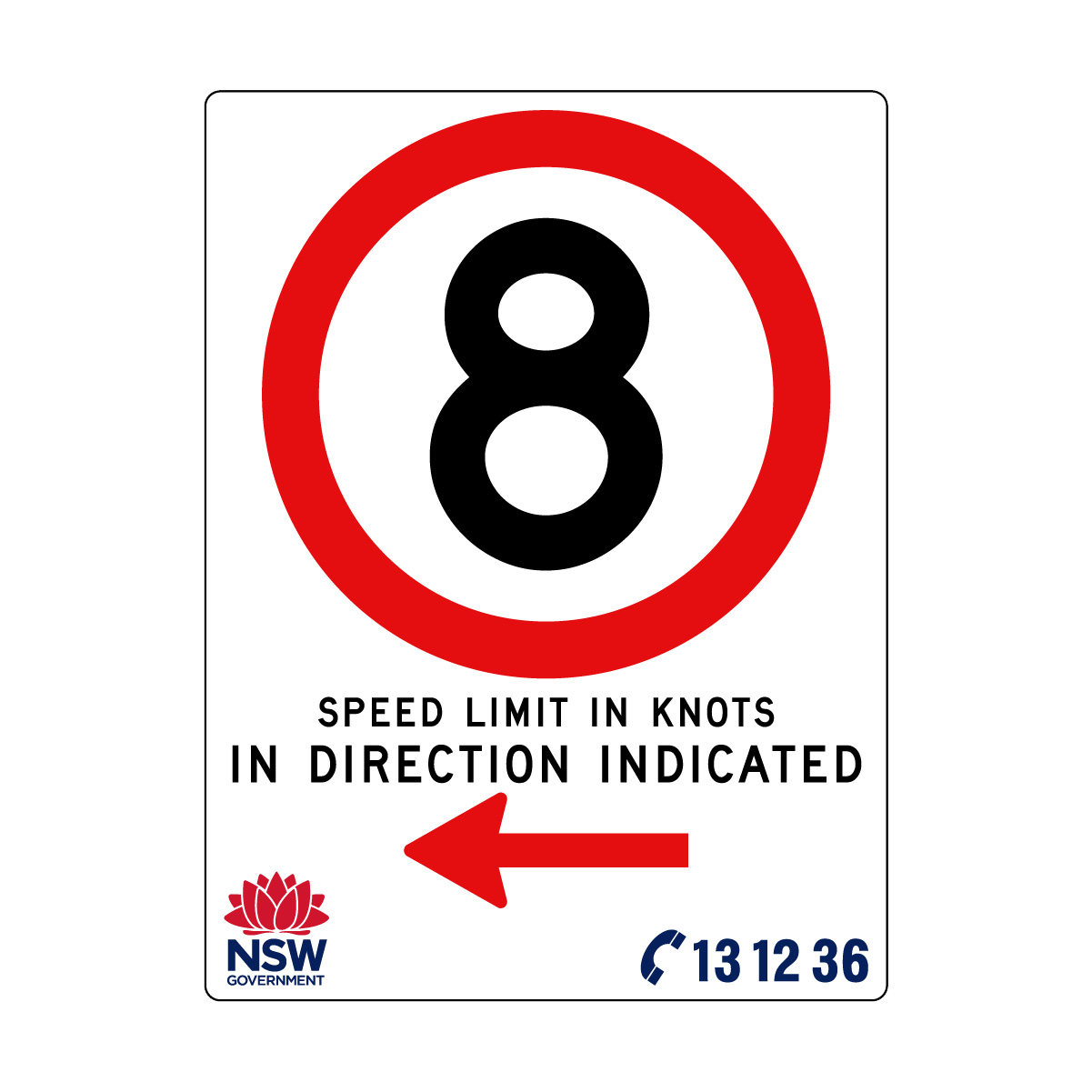 Speed Limit in Knots 1800mm x 2400mm