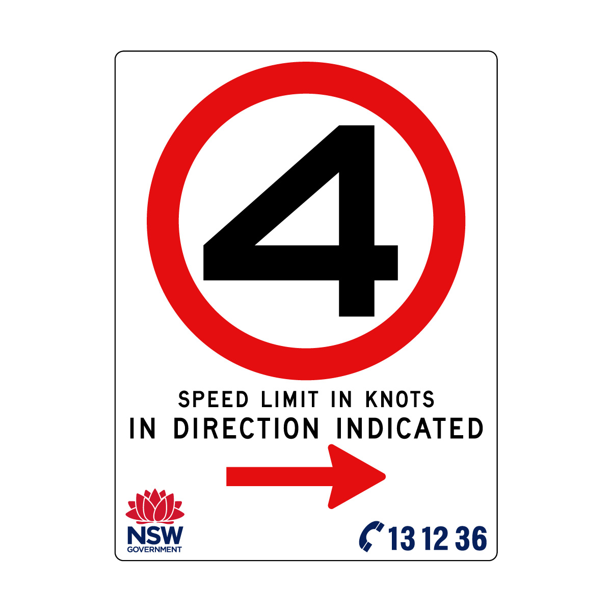 Speed Limit in Knots 1800mm x 2400mm