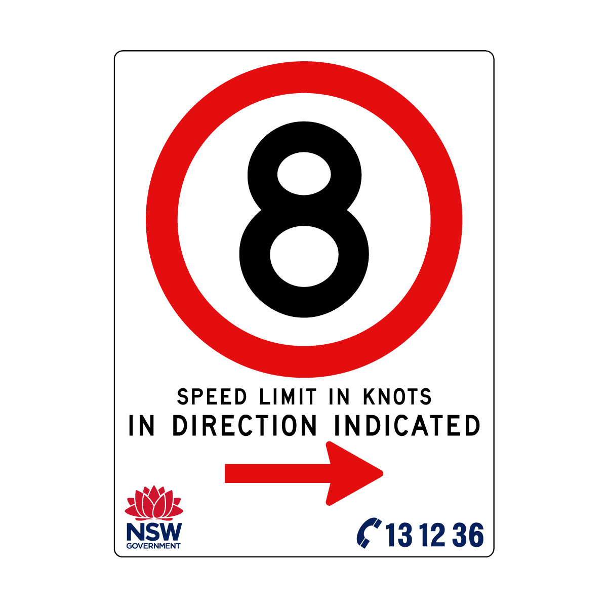 Speed Limit in Knots 1800mm x 2400mm