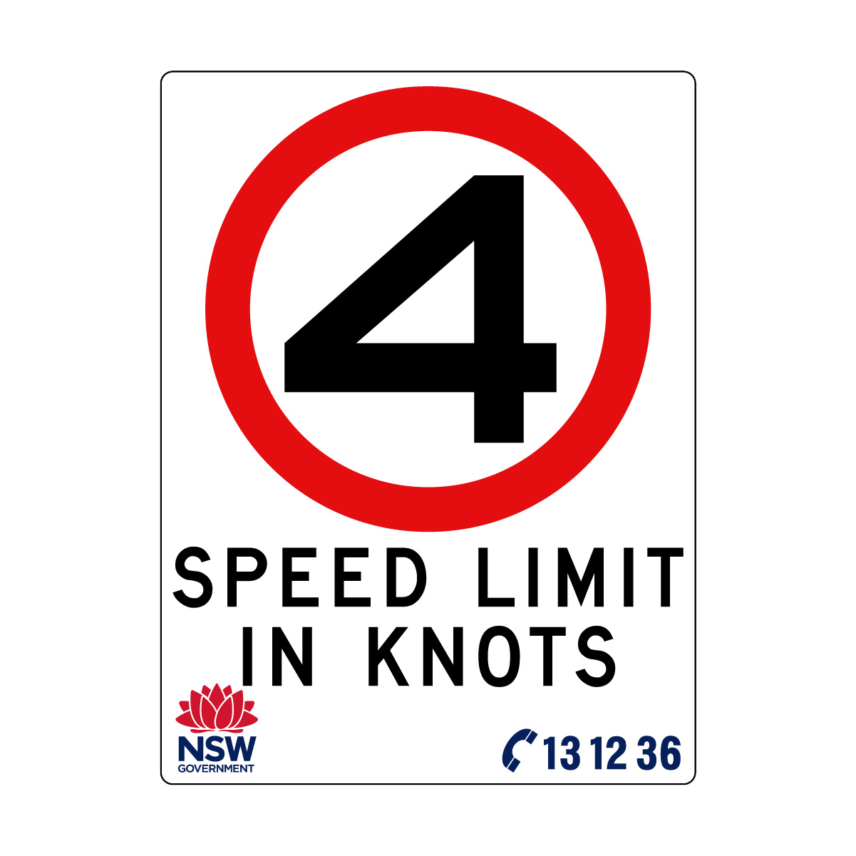 Speed Limit in Knots 1800mm x 2400mm