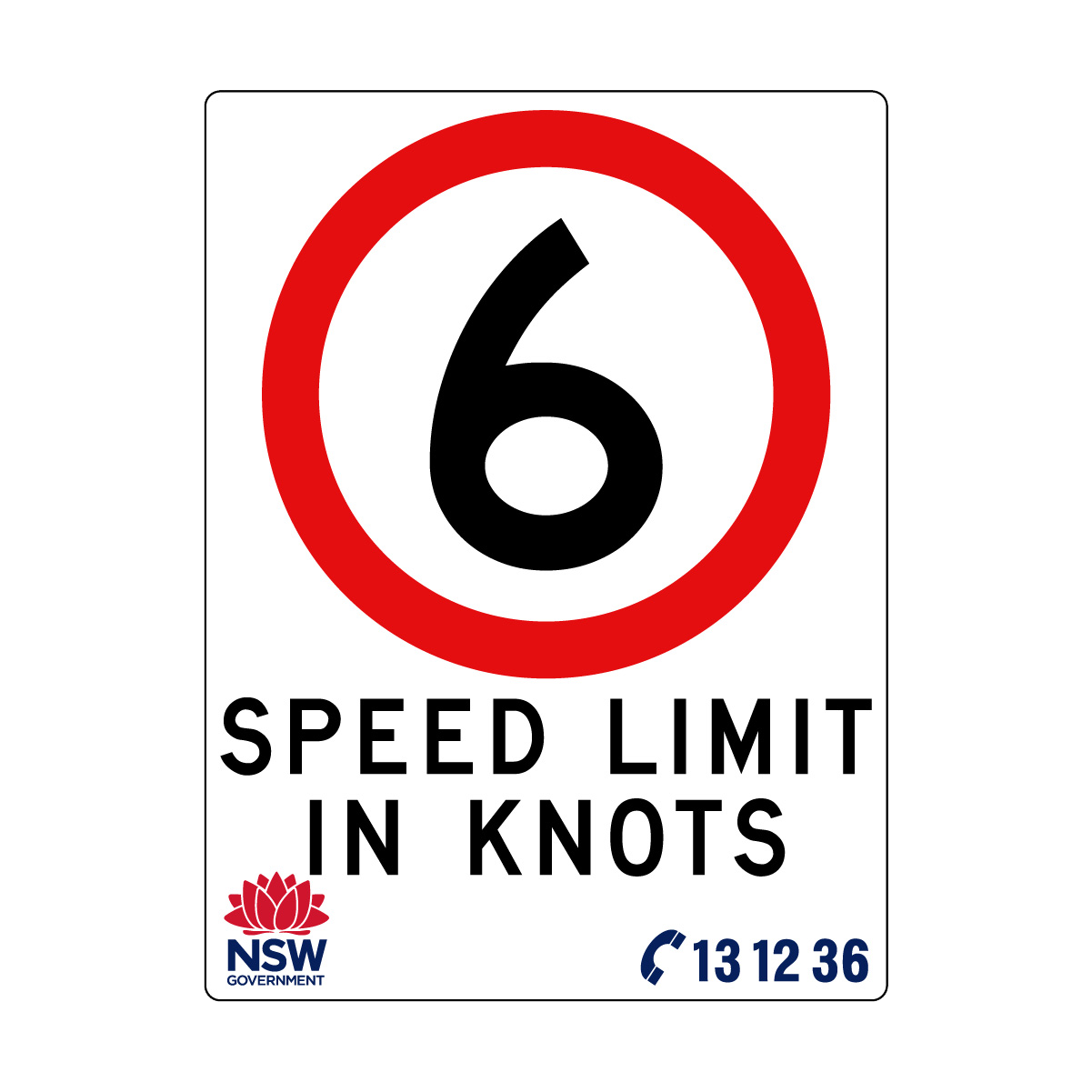 Speed Limit in Knots 1800mm x 2400mm