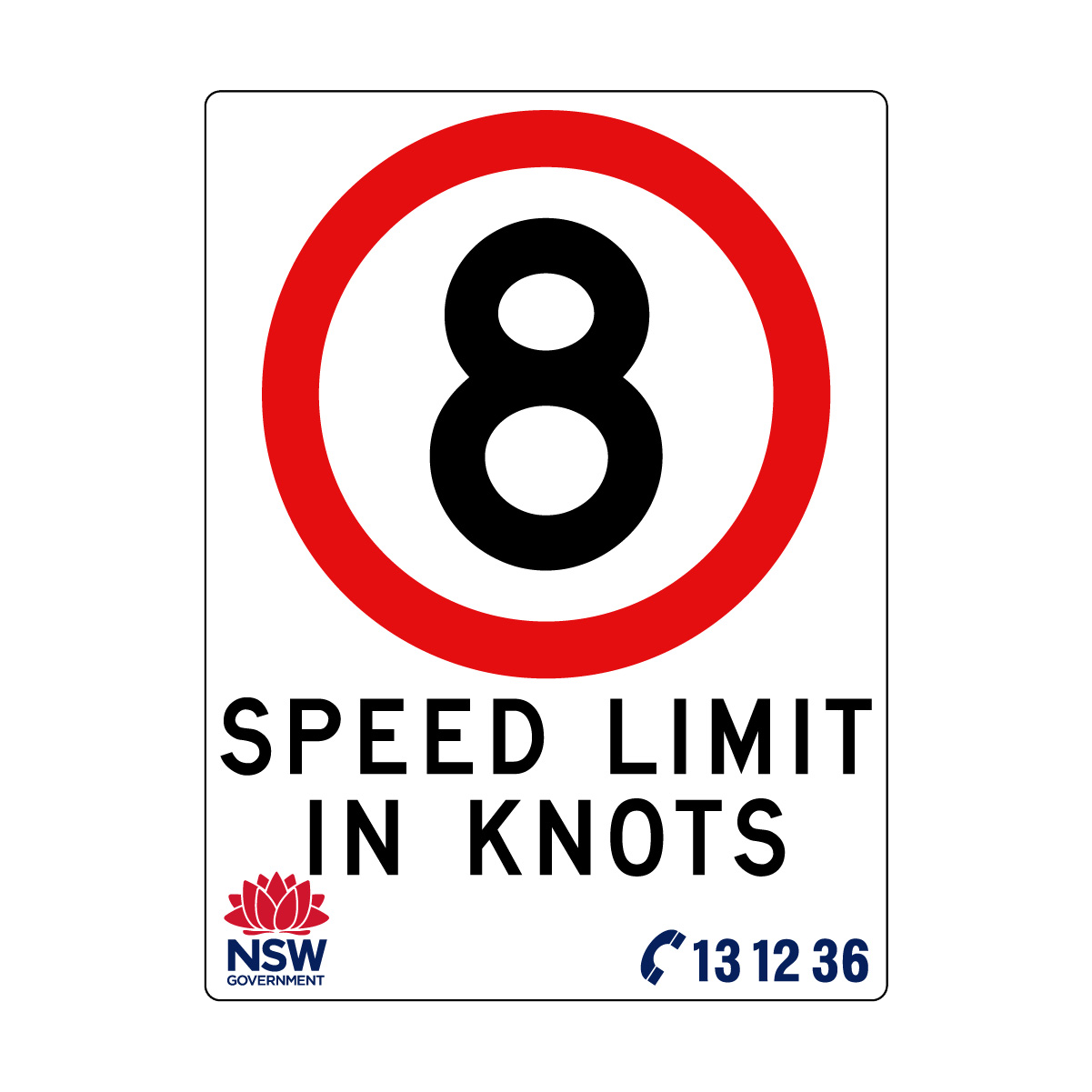 Speed Limit in Knots 1800mm x 2400mm