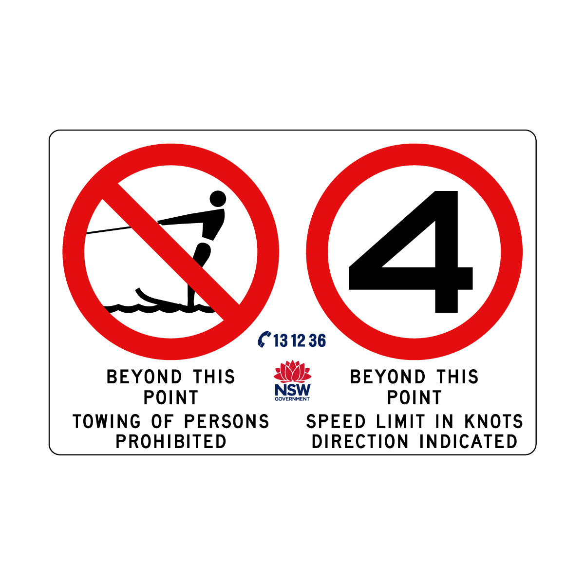 Towing Prohibited with Speed Limit in Knots