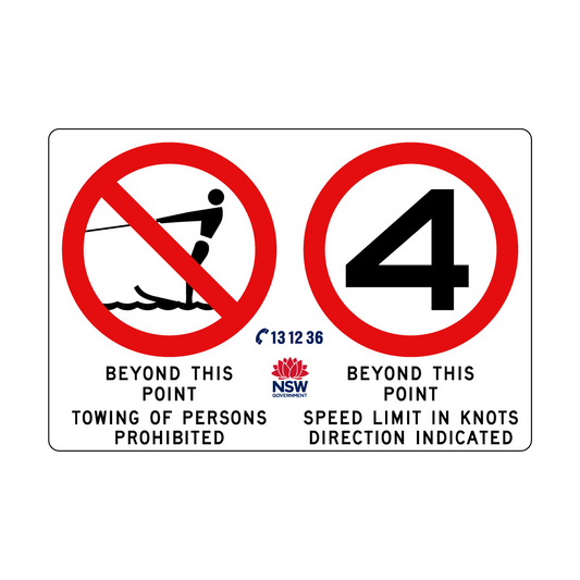 Towing Prohibited with Speed Limit in Knots