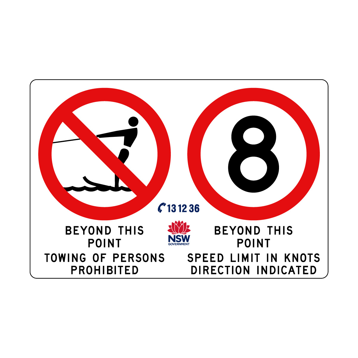 Towing Prohibited with Speed Limit in Knots