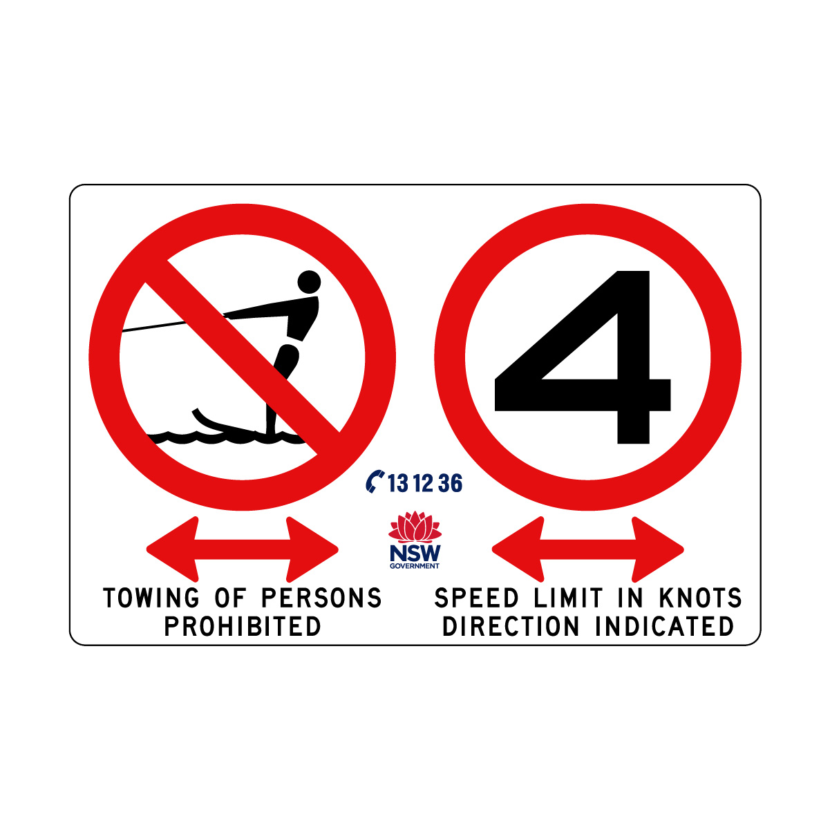 Towing Prohibited with Speed Limit in Knots