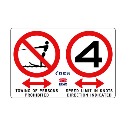 Towing Prohibited with Speed Limit in Knots