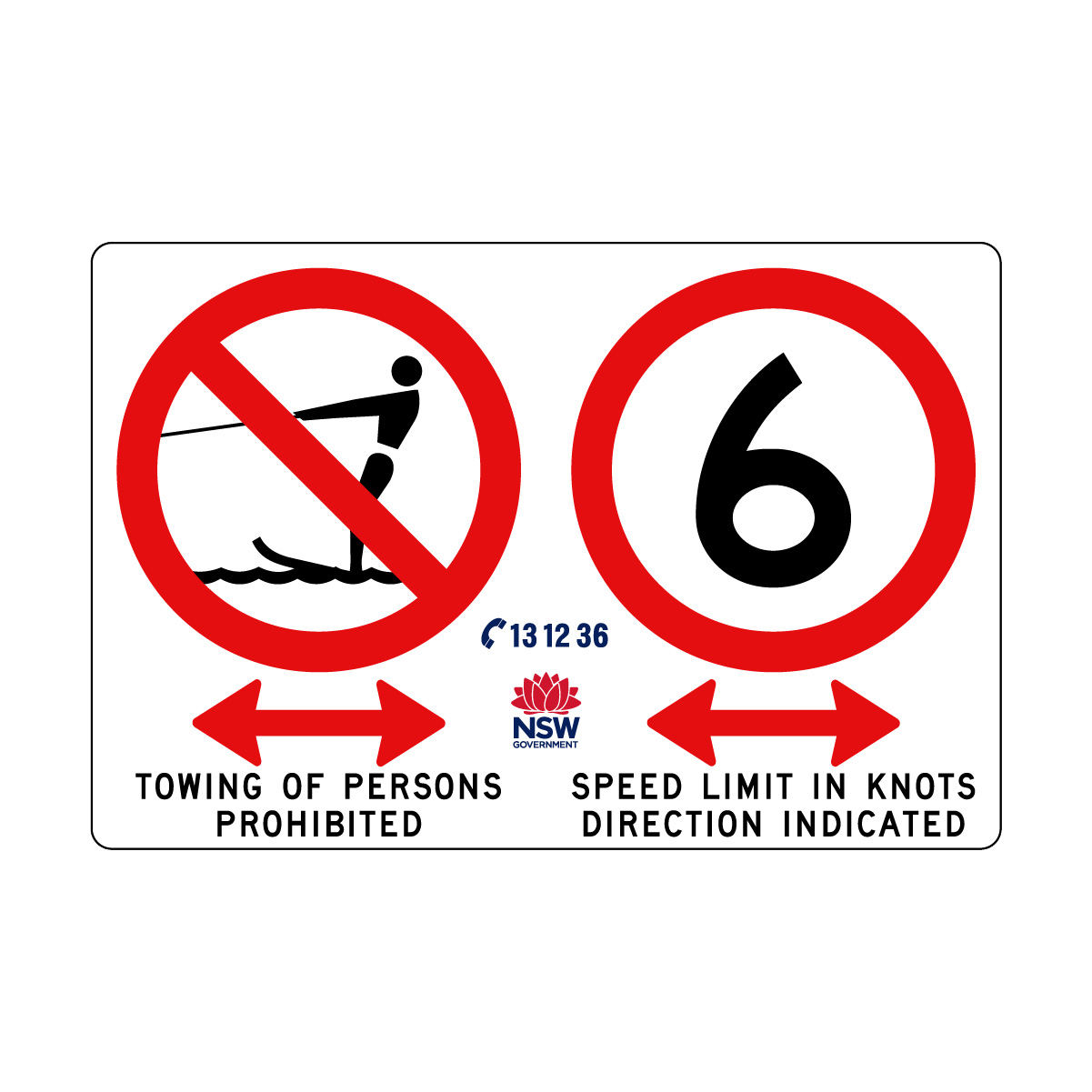 Towing Prohibited with Speed Limit in Knots