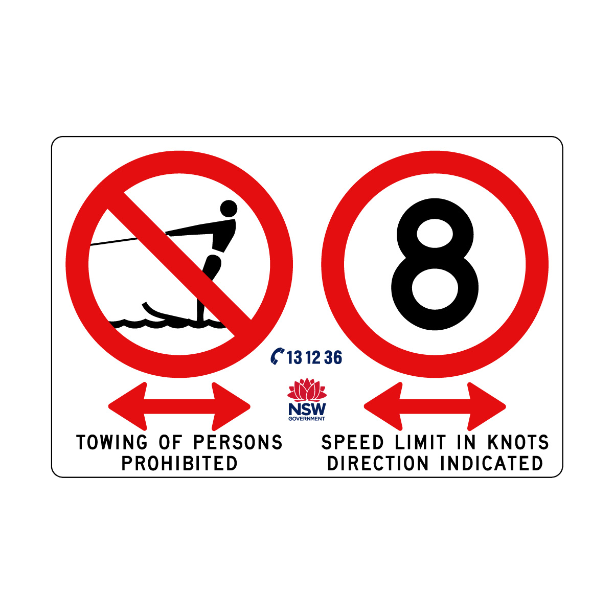 Towing Prohibited with Speed Limit in Knots