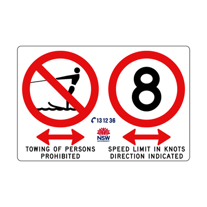 Towing Prohibited with Speed Limit in Knots