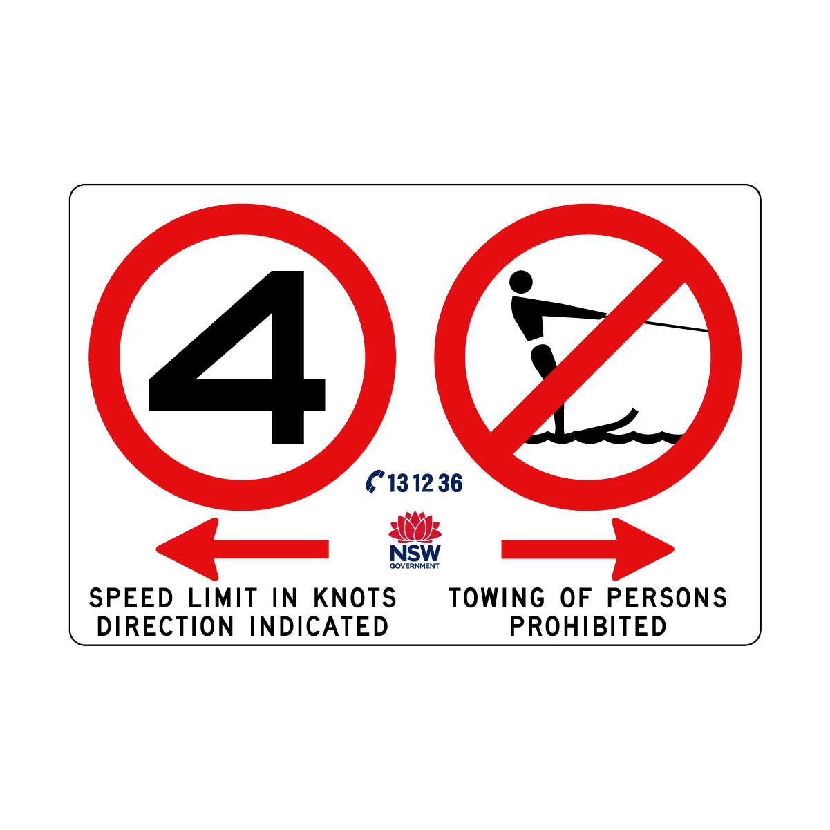 Towing Prohibited with Speed Limit in Knots