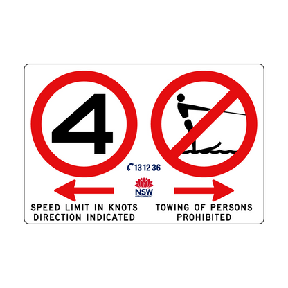 Towing Prohibited with Speed Limit in Knots