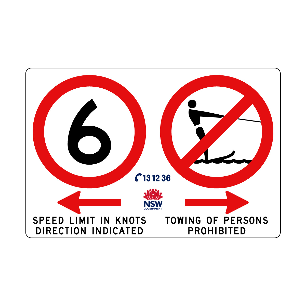 Towing Prohibited with Speed Limit in Knots