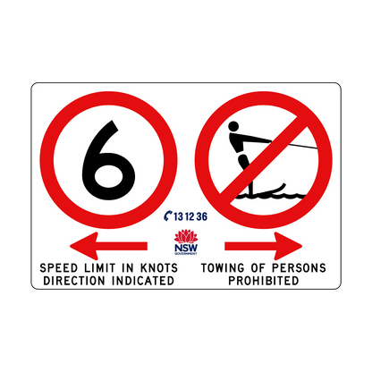 Towing Prohibited with Speed Limit in Knots