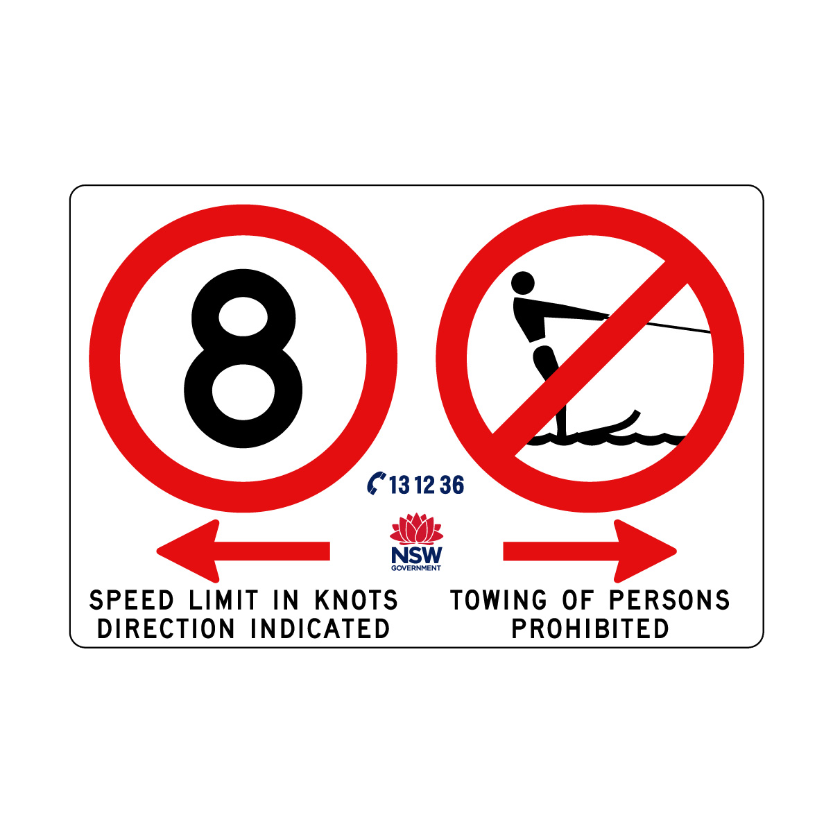 Towing Prohibited with Speed Limit in Knots