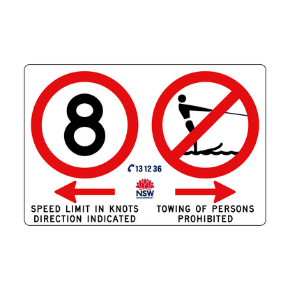 Towing Prohibited with Speed Limit in Knots