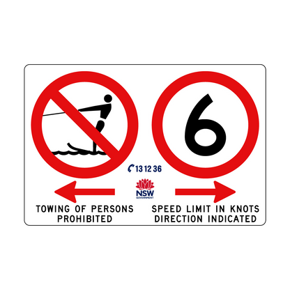 Towing Prohibited with Speed Limit in Knots