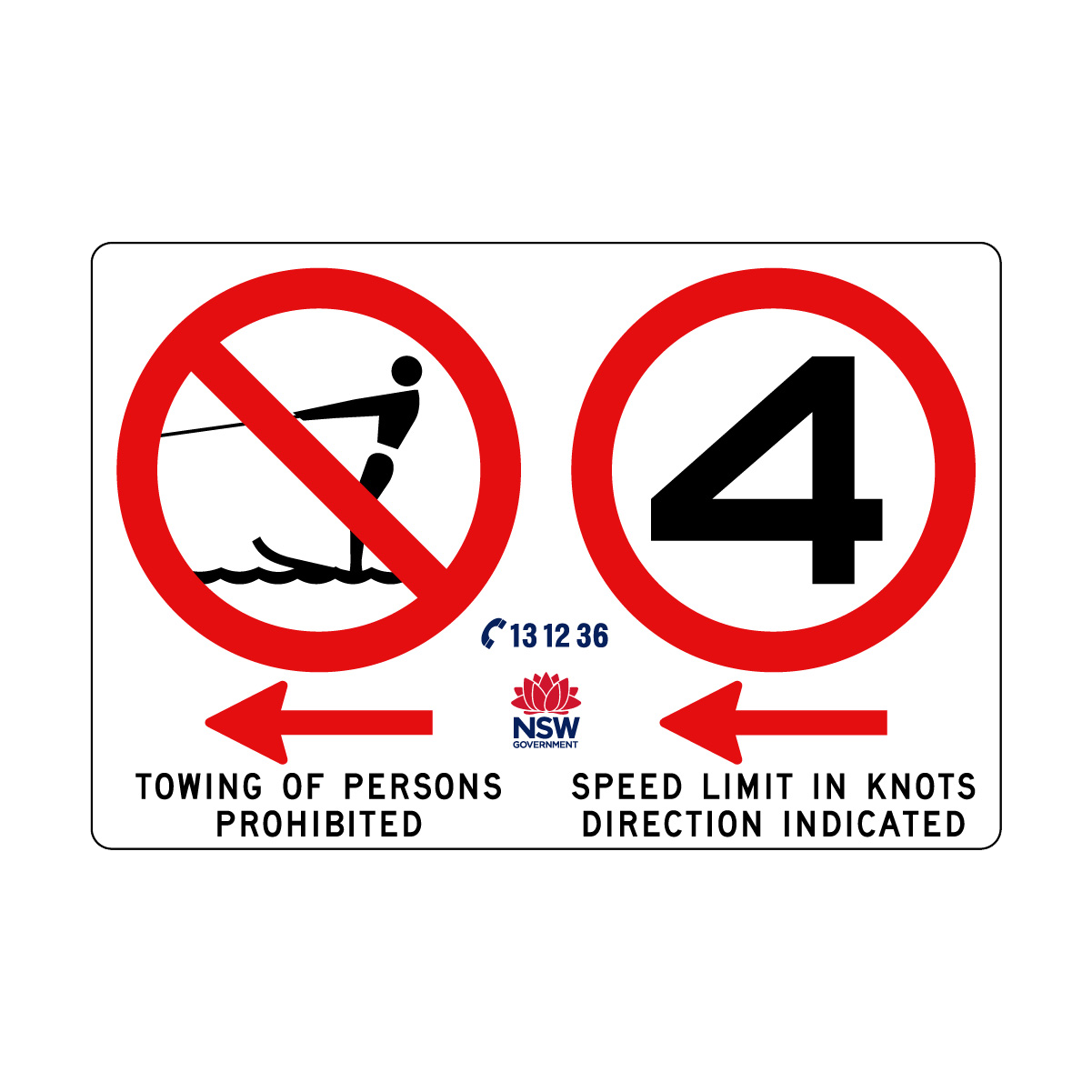 Towing Prohibited with Speed Limit in Knots