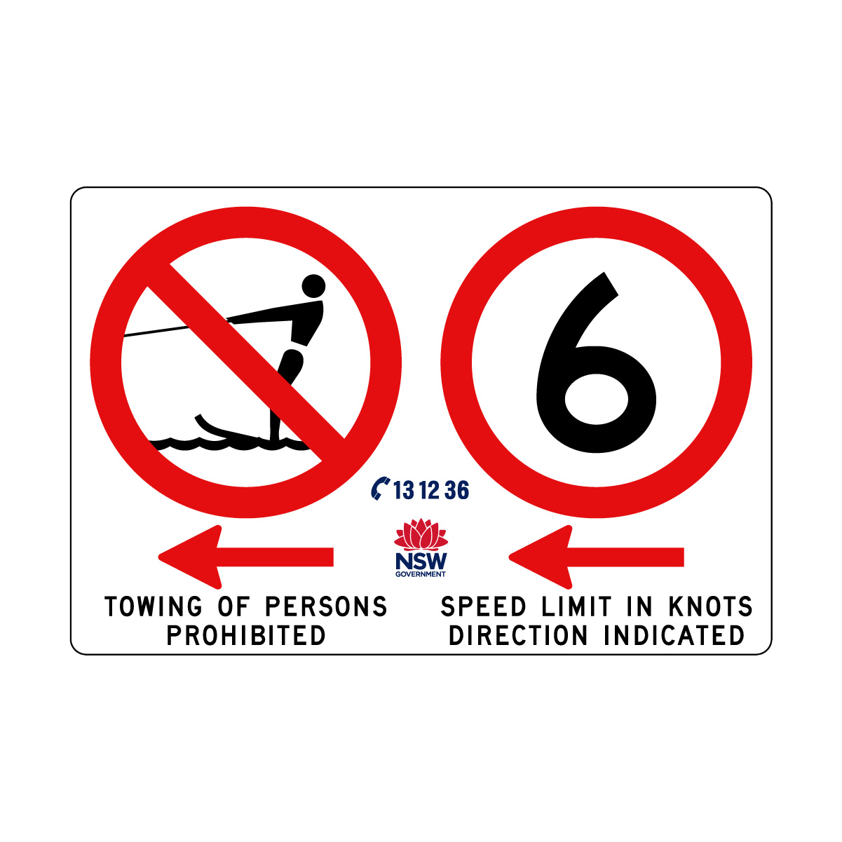 Towing Prohibited with Speed Limit in Knots