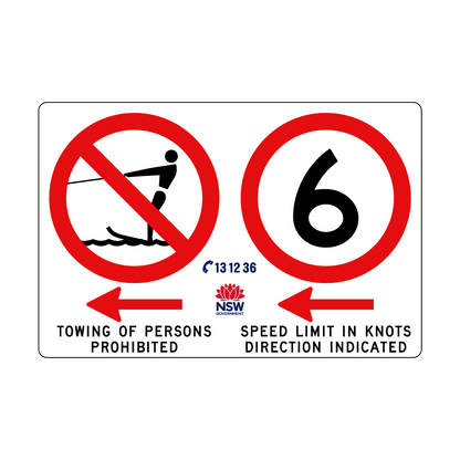 Towing Prohibited with Speed Limit in Knots