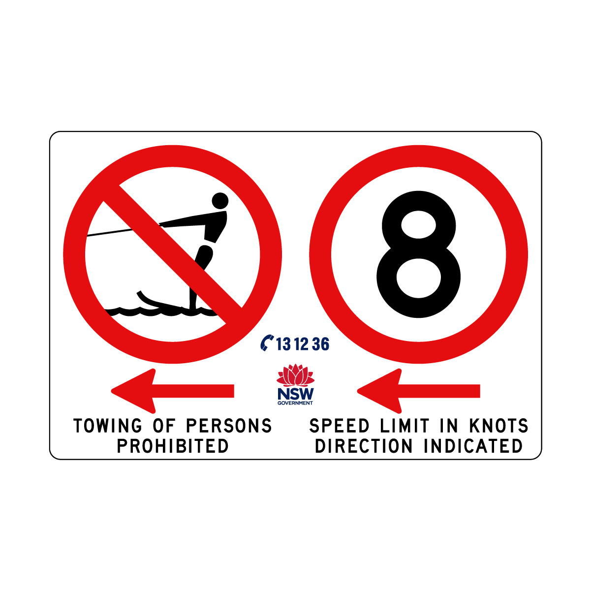 Towing Prohibited with Speed Limit in Knots