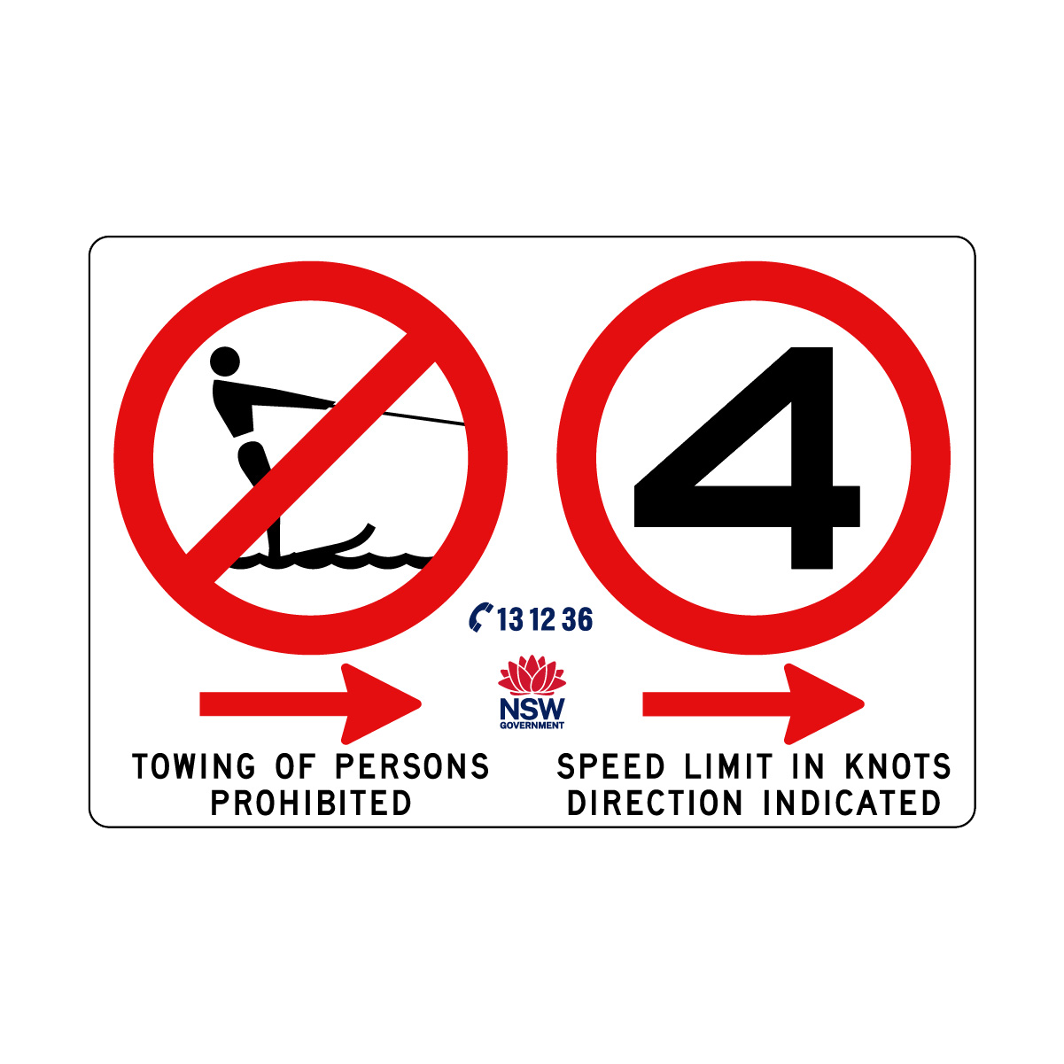 Towing Prohibited with Speed Limit in Knots