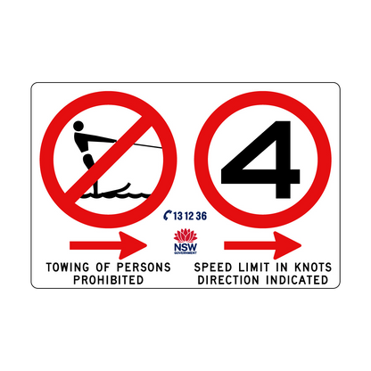 Towing Prohibited with Speed Limit in Knots