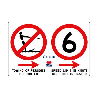 Towing Prohibited with Speed Limit in Knots