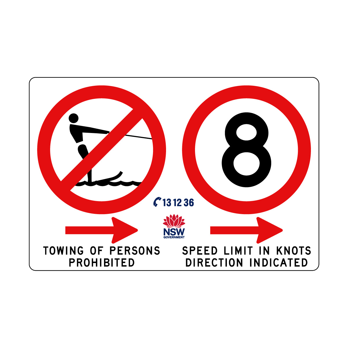 Towing Prohibited with Speed Limit in Knots