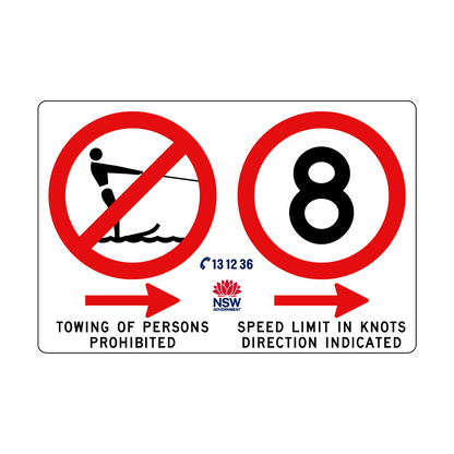 Towing Prohibited with Speed Limit in Knots