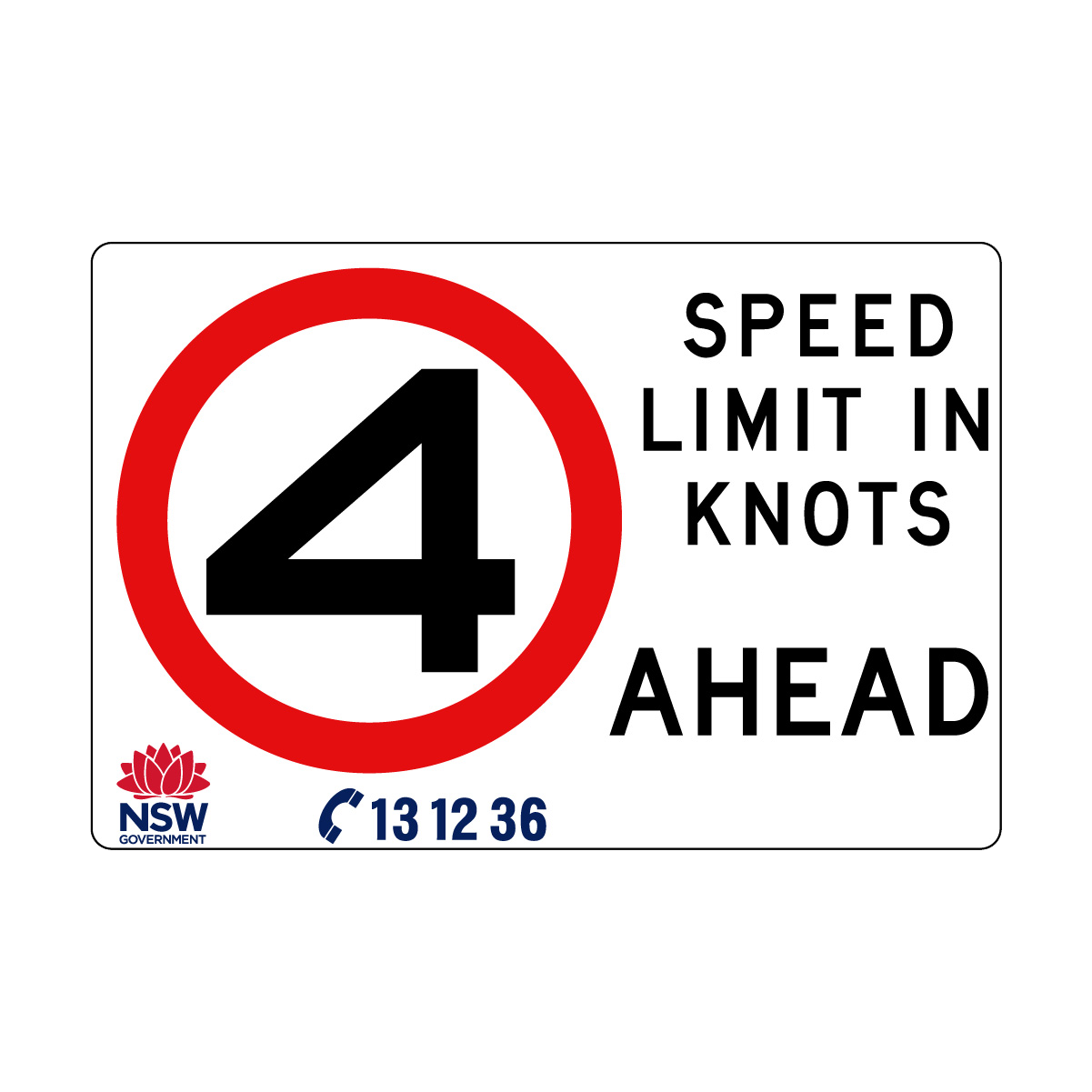 Speed Limit in Knots 1800mm x 1200mm