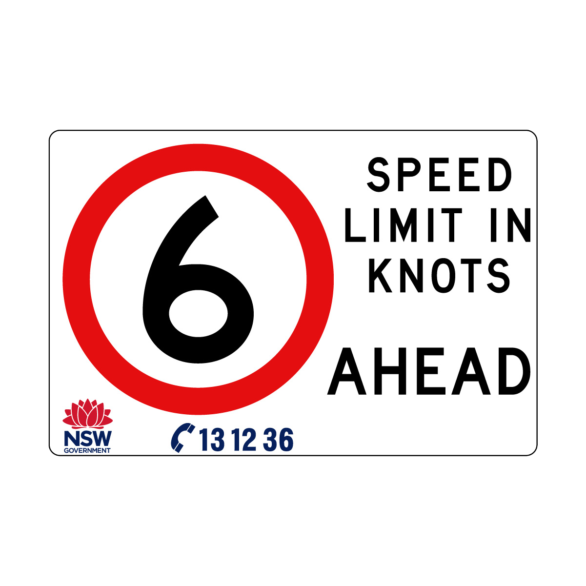 Speed Limit in Knots 1800mm x 1200mm