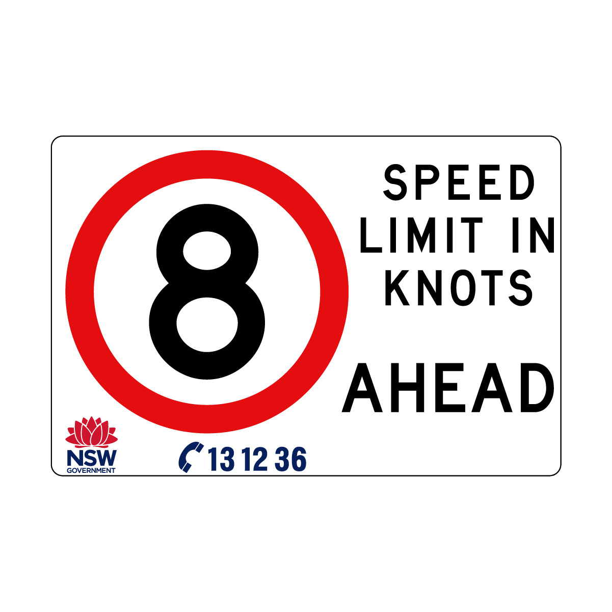 Speed Limit in Knots 1800mm x 1200mm