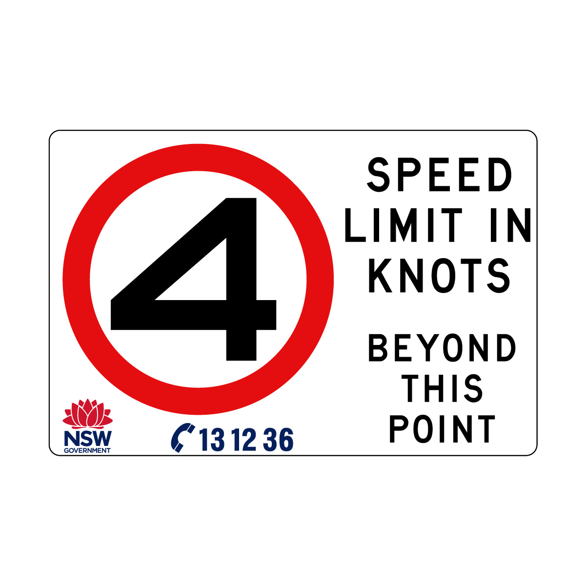 Speed Limit in Knots 1800mm x 1200mm