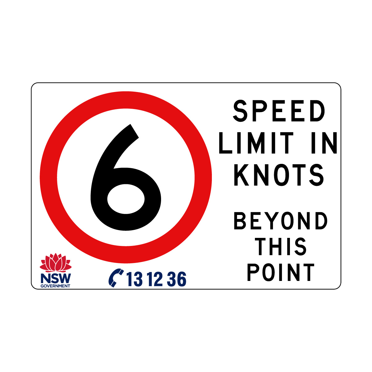 Speed Limit in Knots 1800mm x 1200mm