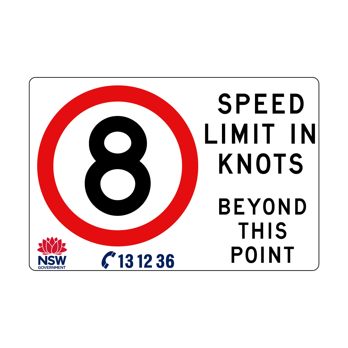 Speed Limit in Knots 1800mm x 1200mm