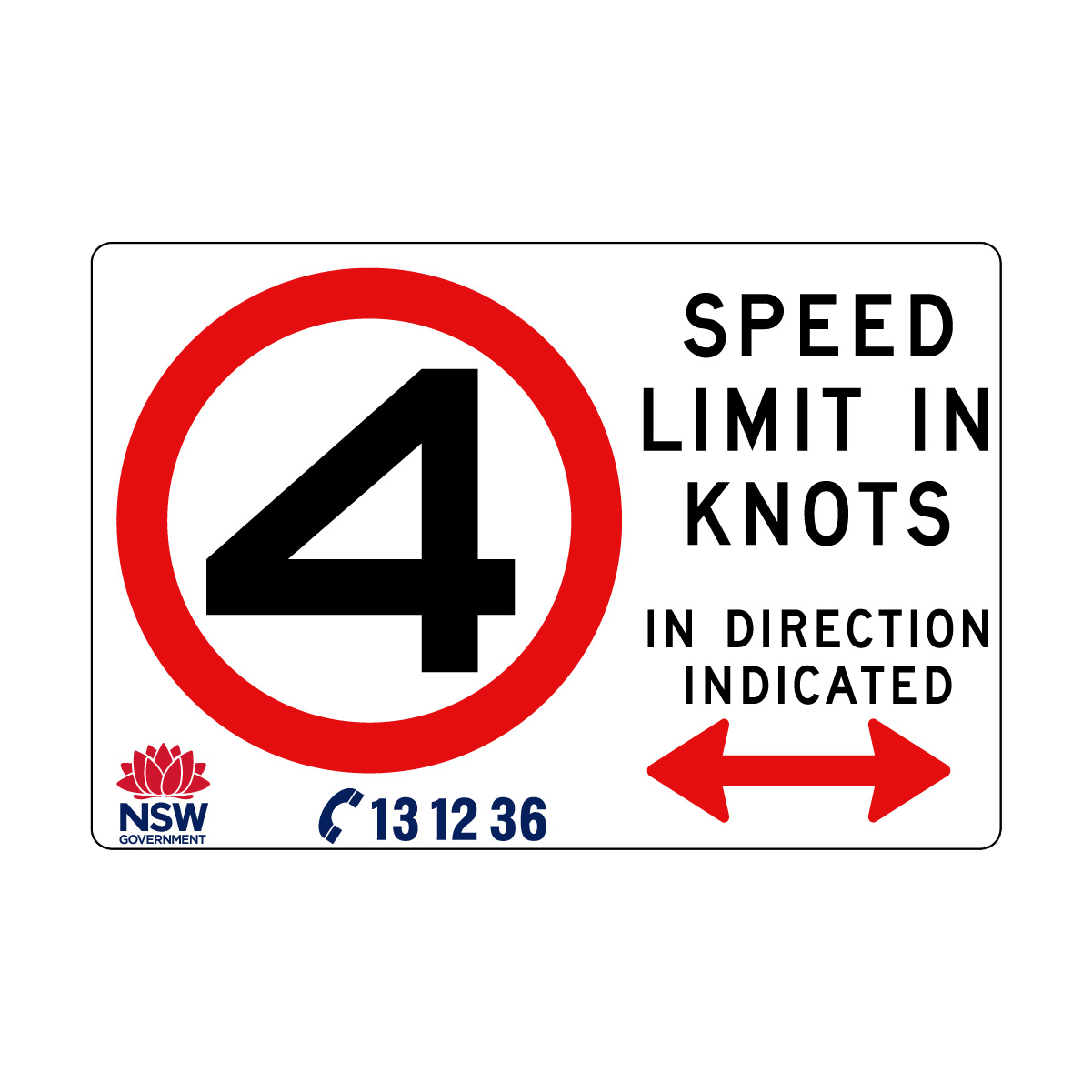 Speed Limit in Knots 1800mm x 1200mm