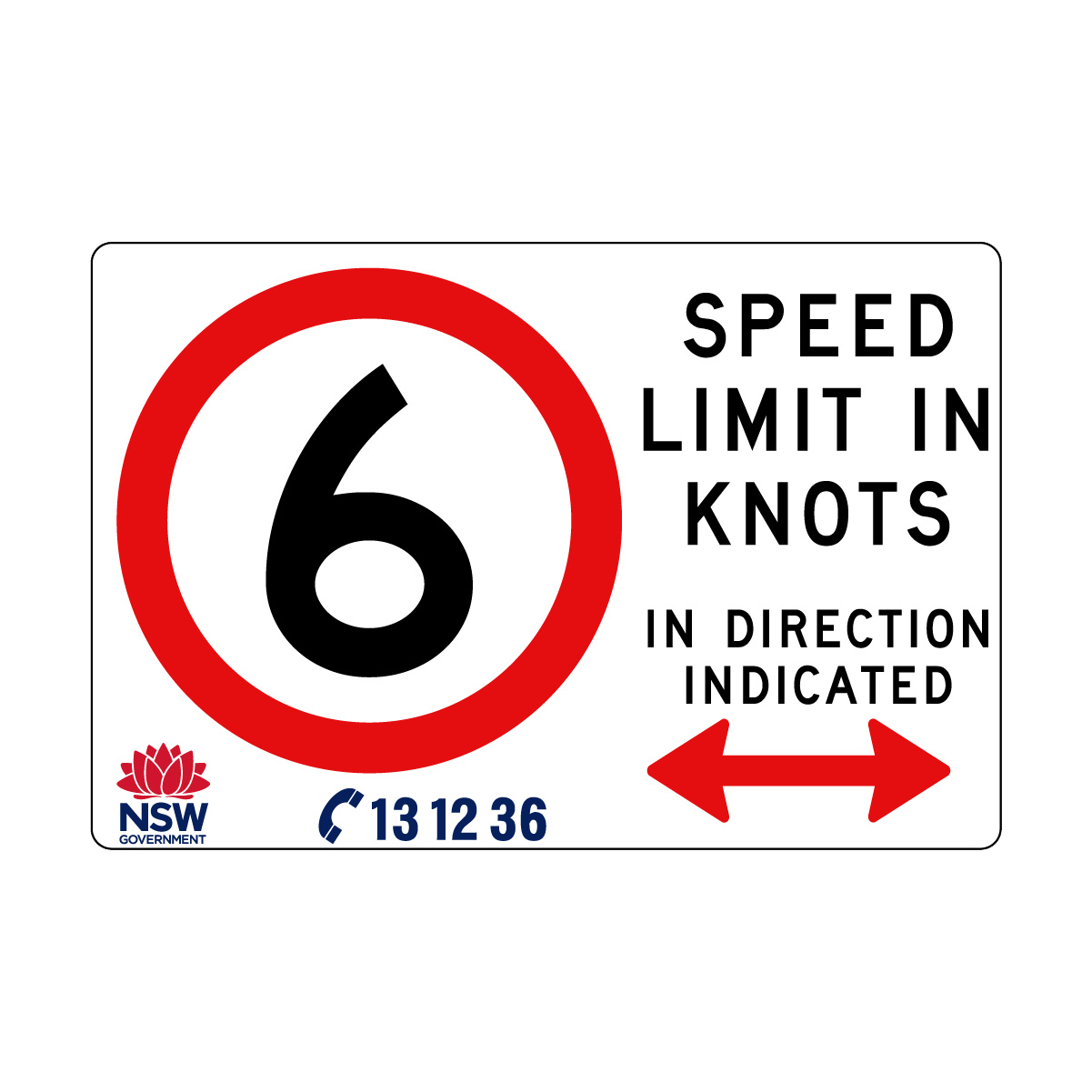 Speed Limit in Knots 1800mm x 1200mm