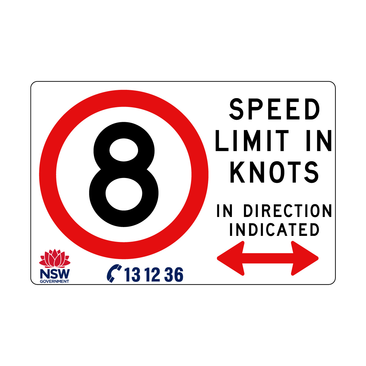 Speed Limit in Knots 1800mm x 1200mm