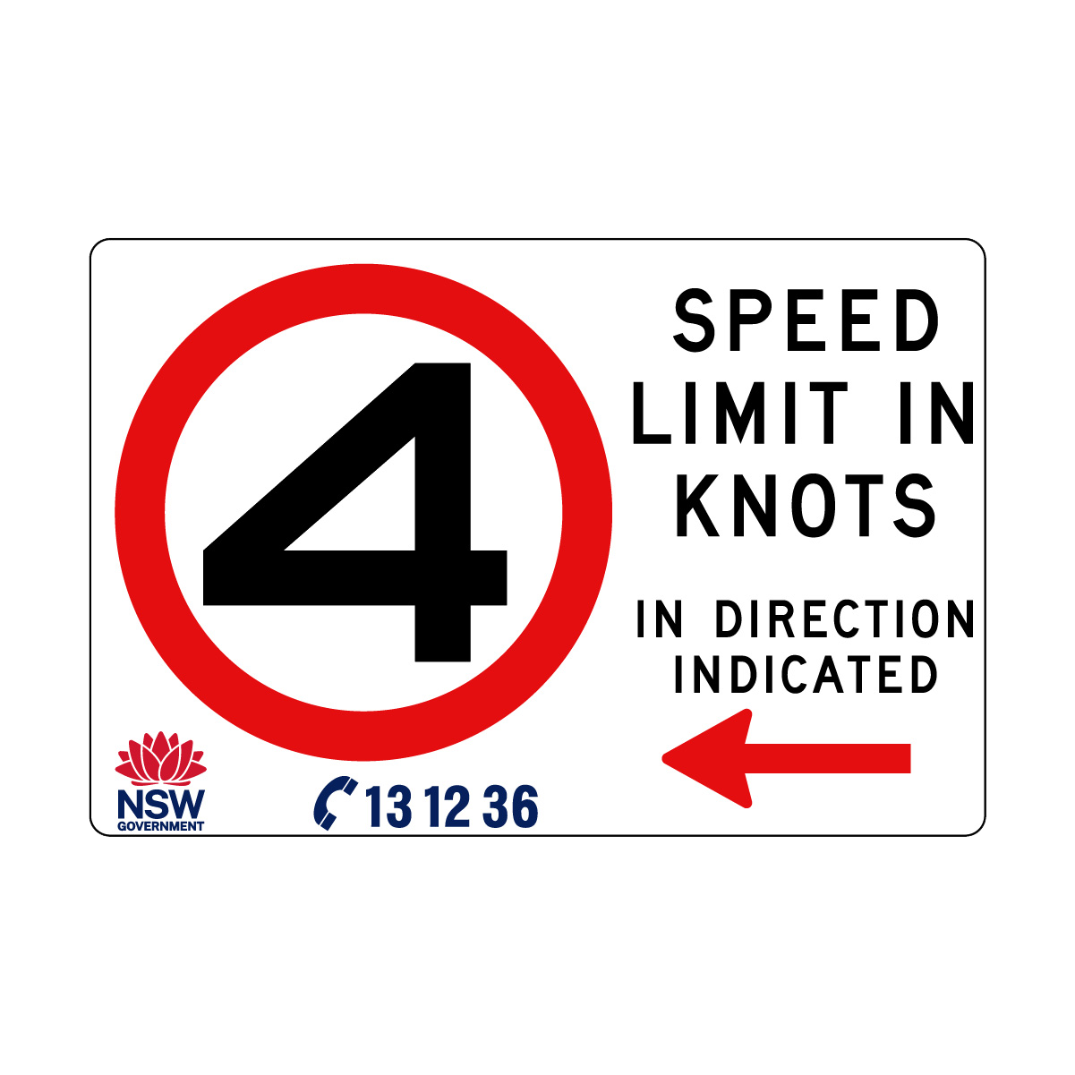 Speed Limit in Knots 1800mm x 1200mm