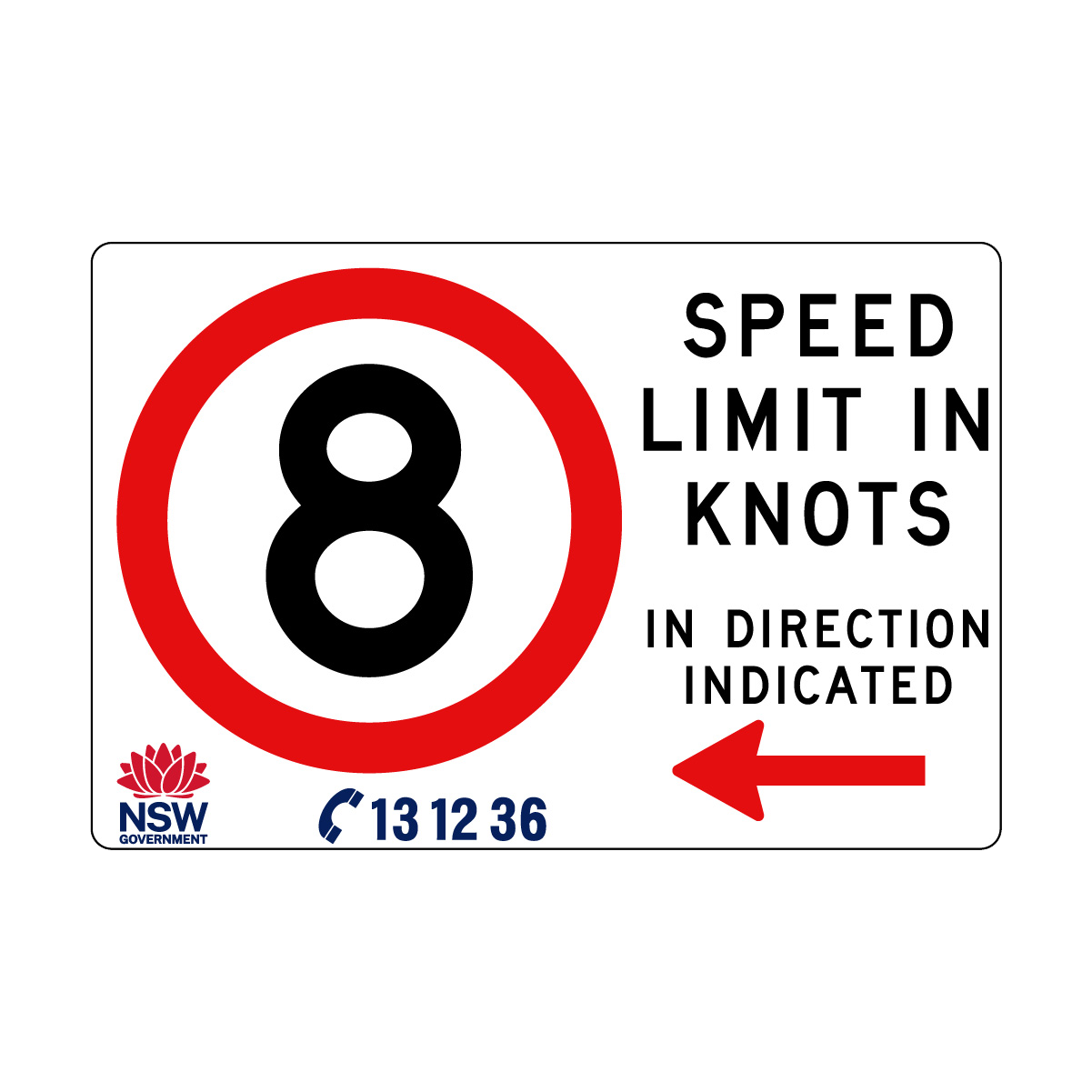 Speed Limit in Knots 1800mm x 1200mm