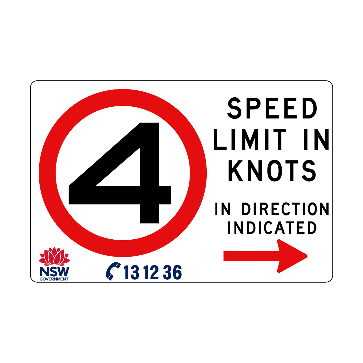 Speed Limit in Knots 1800mm x 1200mm