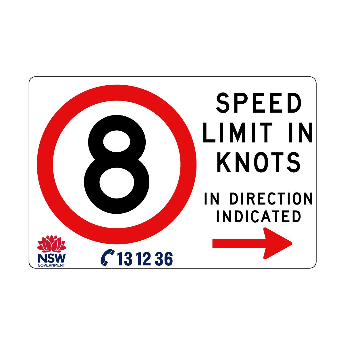 Speed Limit in Knots 1800mm x 1200mm