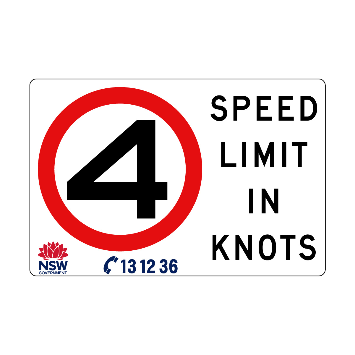 Speed Limit in Knots 1800mm x 1200mm