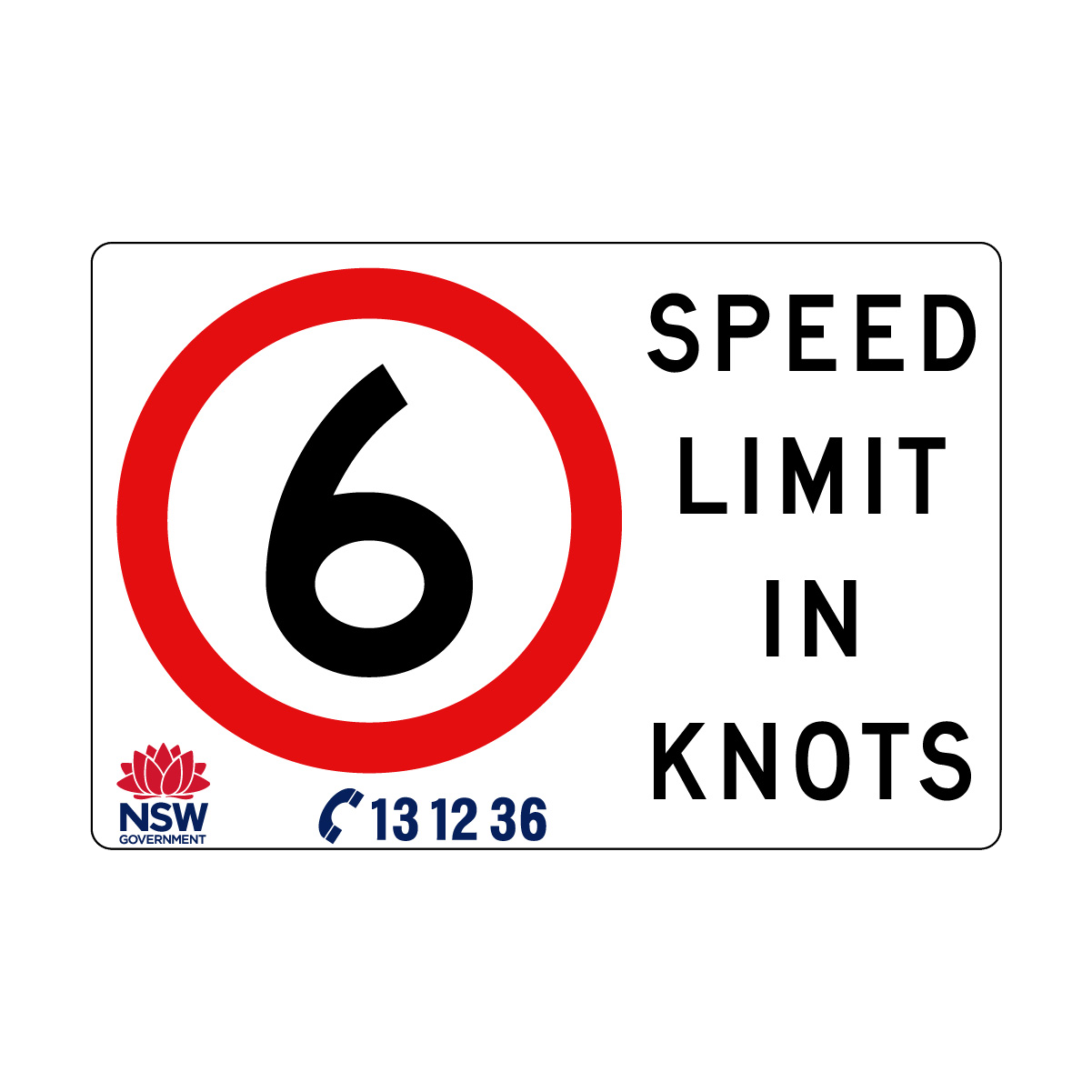 Speed Limit in Knots 1800mm x 1200mm