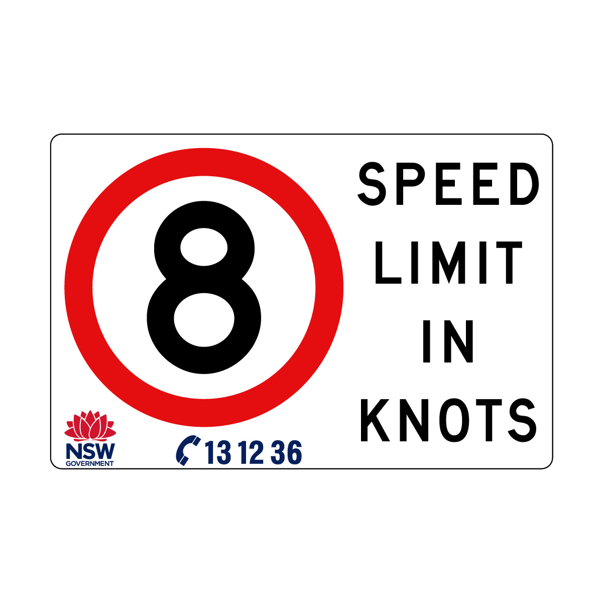 Speed Limit in Knots 1800mm x 1200mm