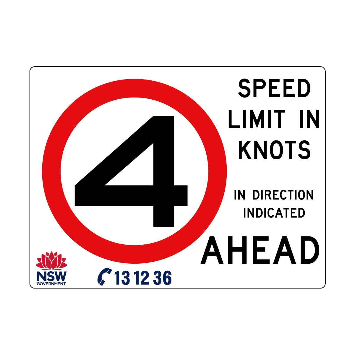 Speed Limit in Knots 2400mm x 1800mm