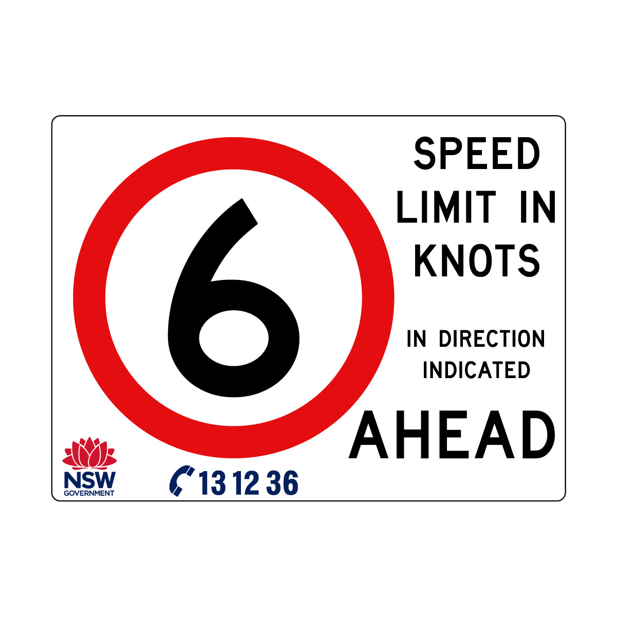 Speed Limit in Knots 2400mm x 1800mm