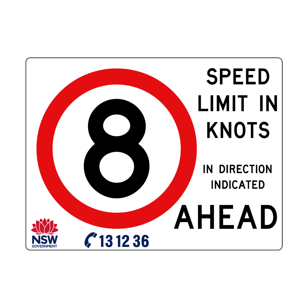 Speed Limit in Knots 2400mm x 1800mm