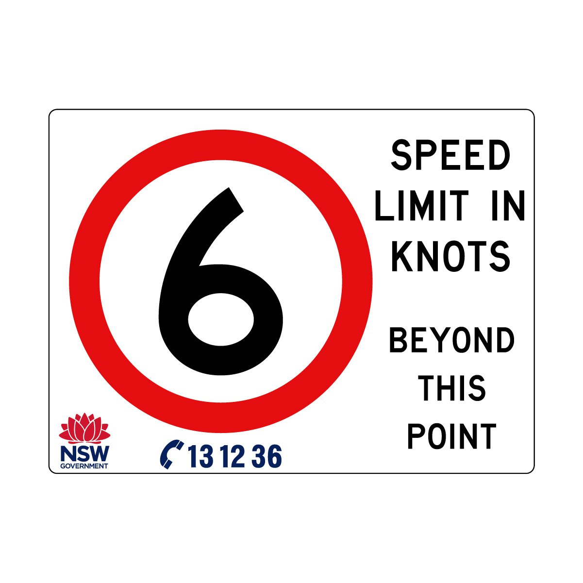 Speed Limit in Knots 2400mm x 1800mm